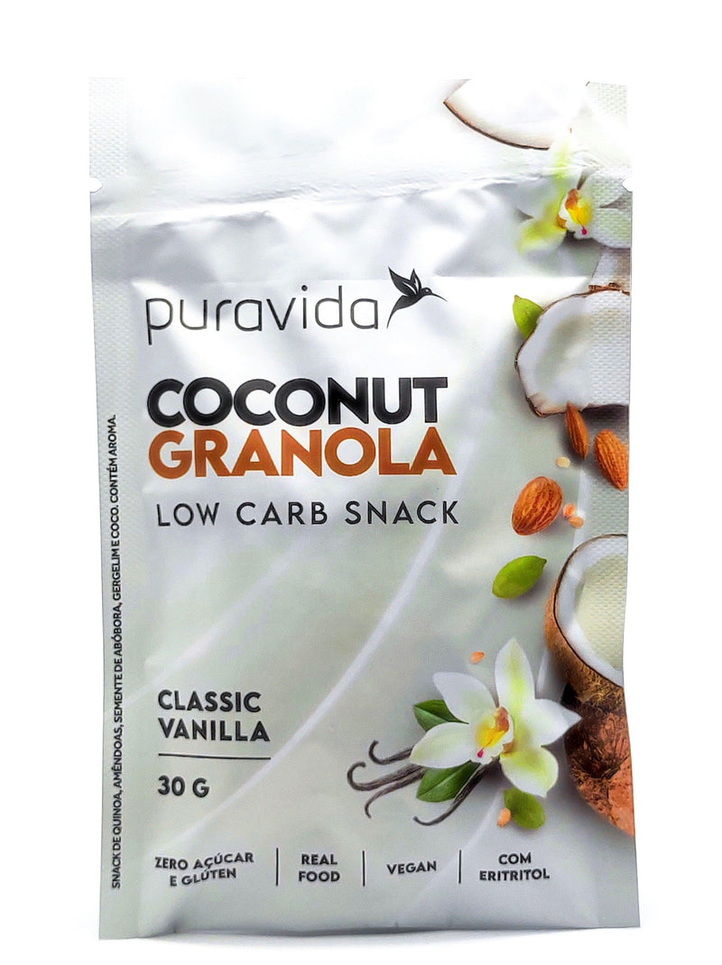 COCONUT GRANOLA SABOR VANILLA, SEM AÇÚCAR, ZERO GLÚTEN, SNACK VEGANO - Farmarys I Compre Com o Melhor Preço - Qualidade é na Farmarys